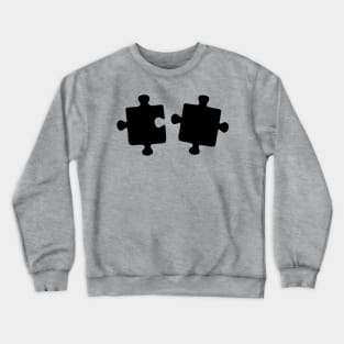 Puzzled - Classic Black & White Puzzles Crewneck Sweatshirt